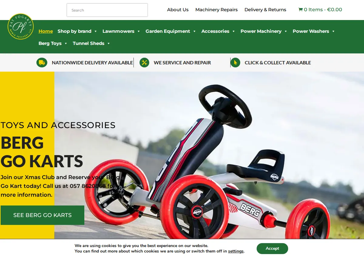 Store homepage
