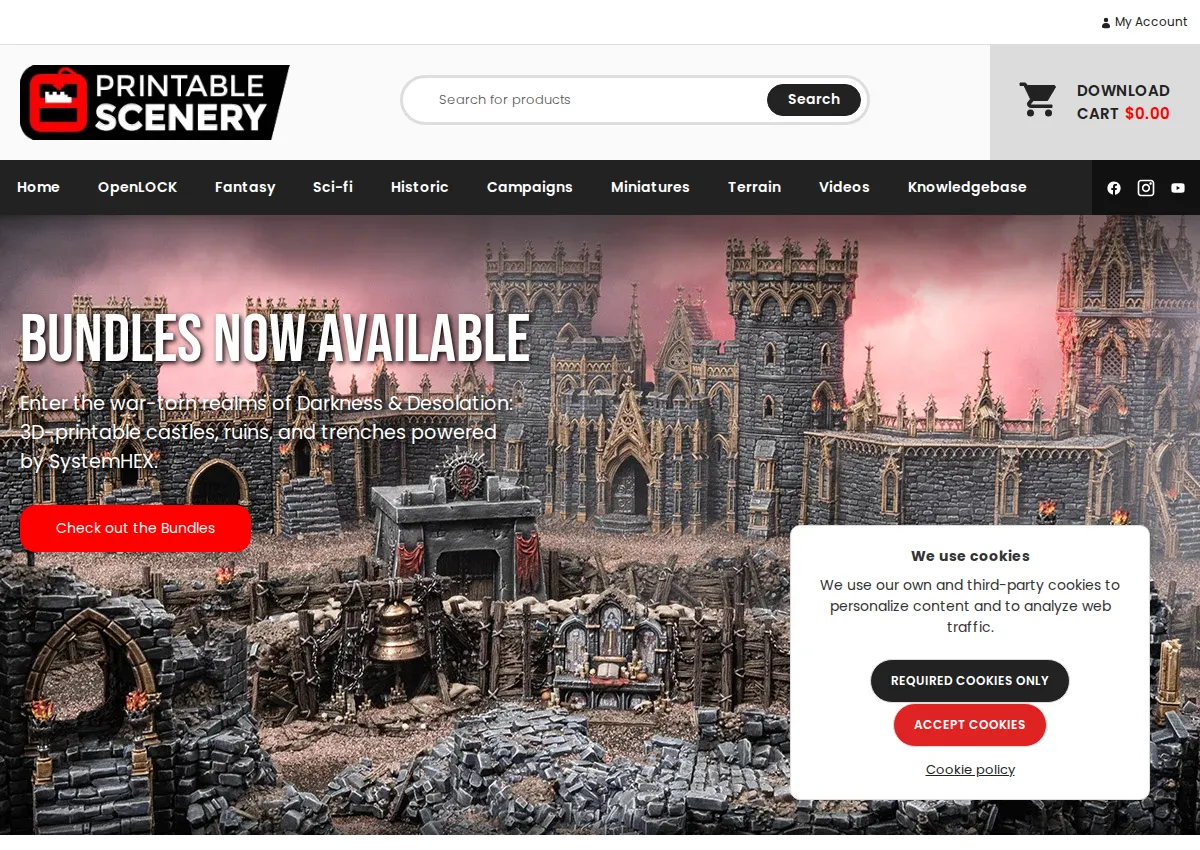 Store homepage