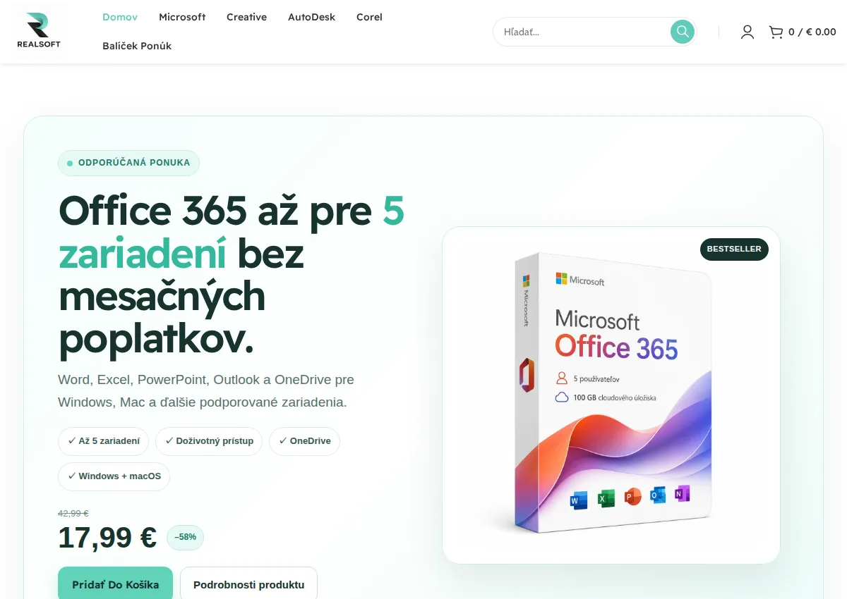 Store homepage