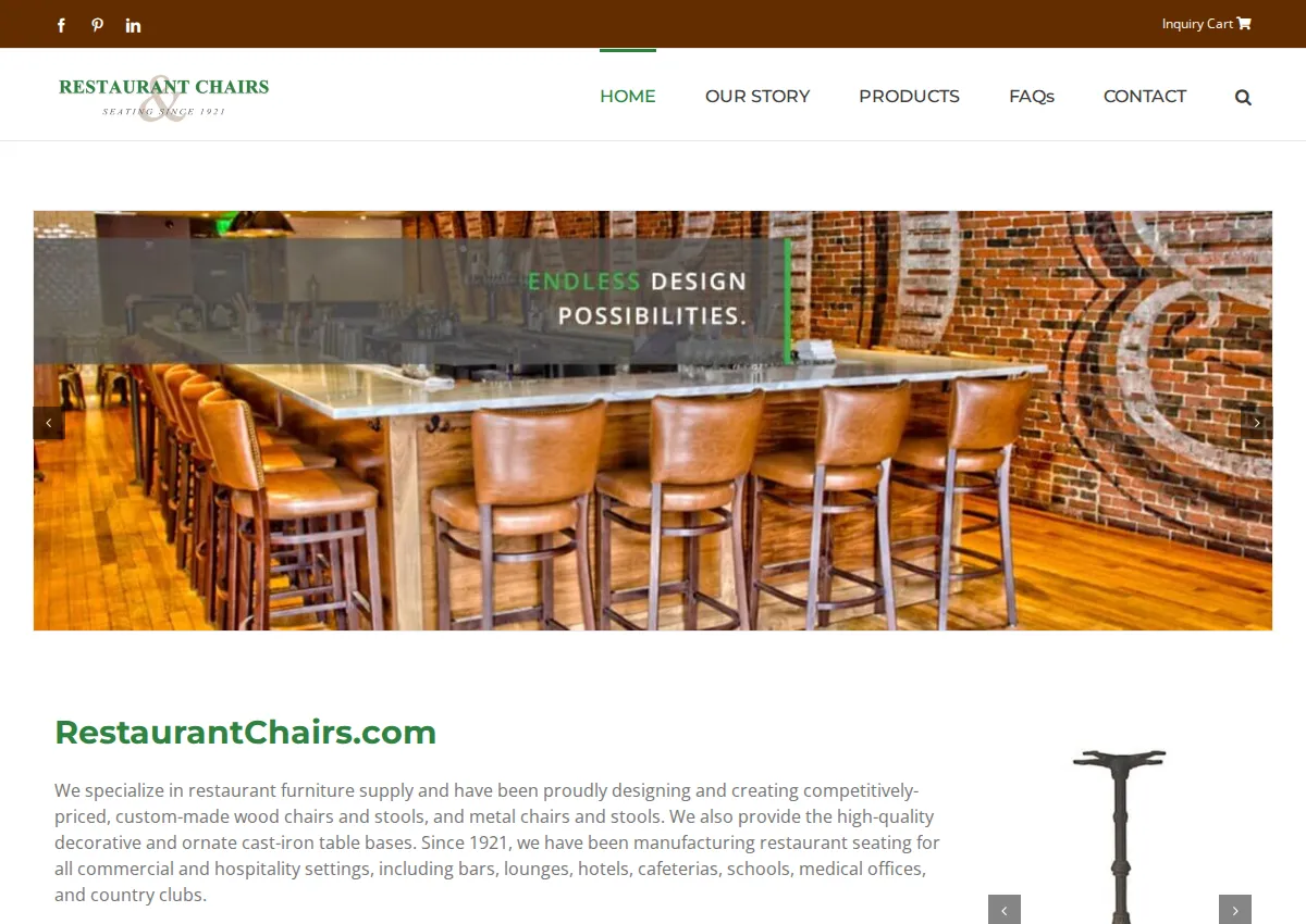 Store homepage
