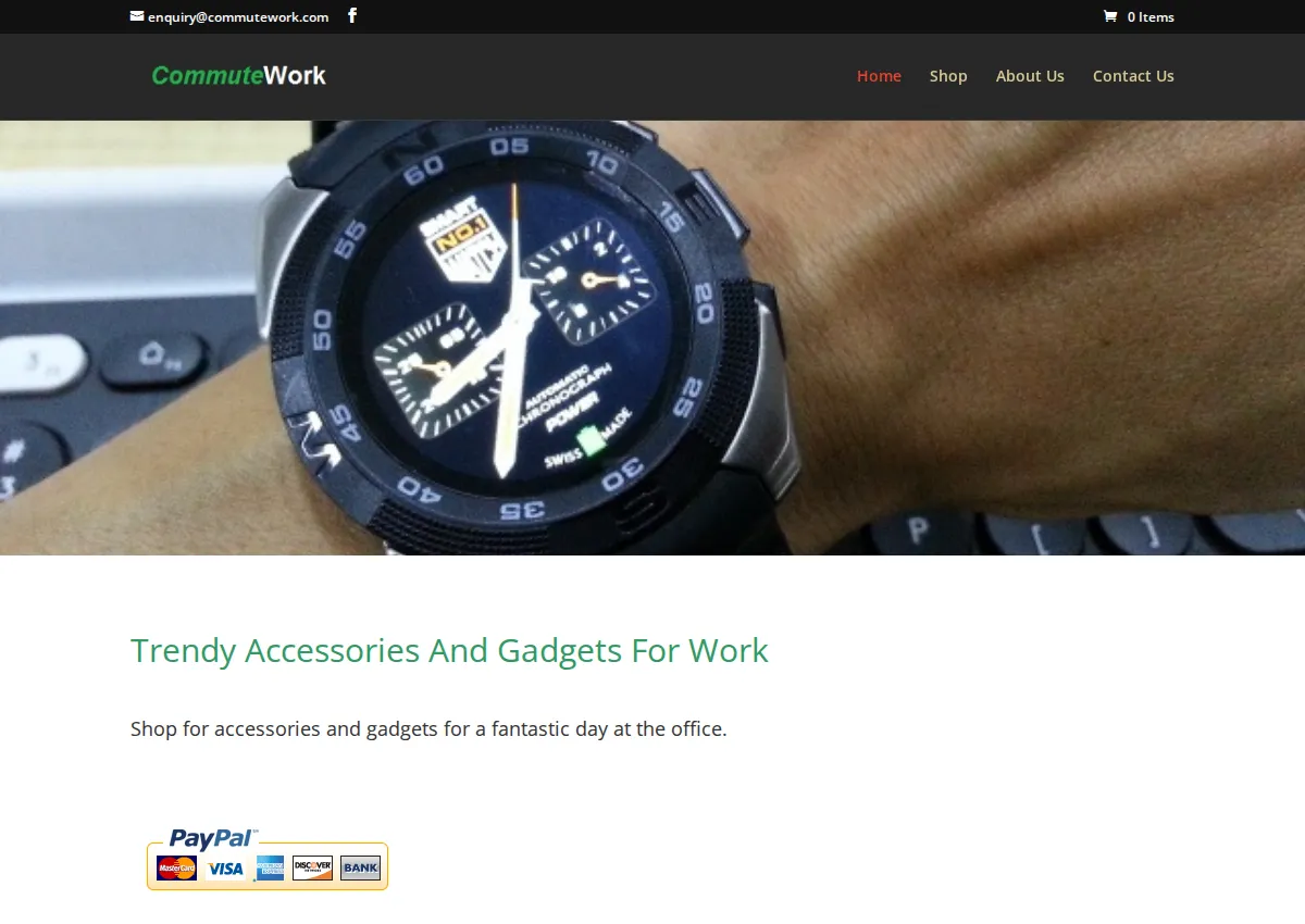 Store homepage