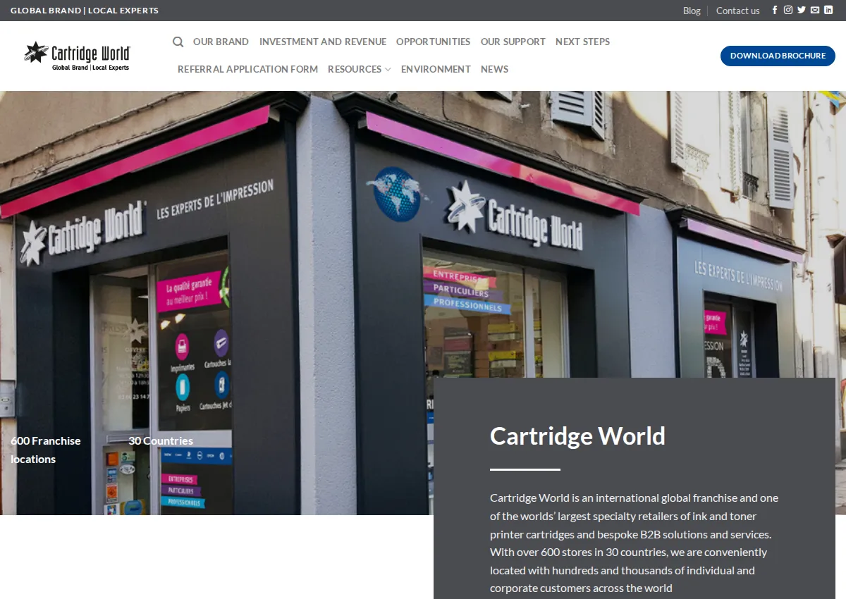 Store homepage