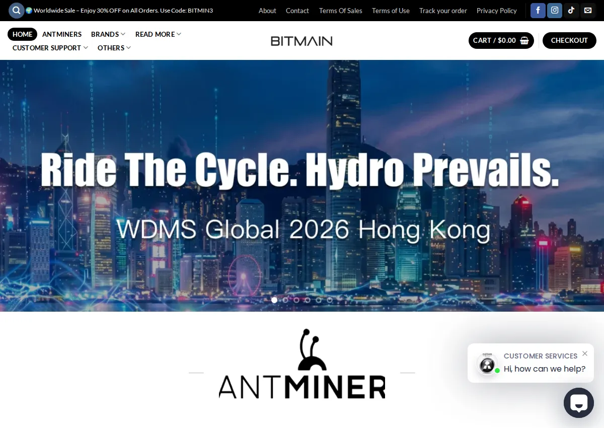 Store homepage