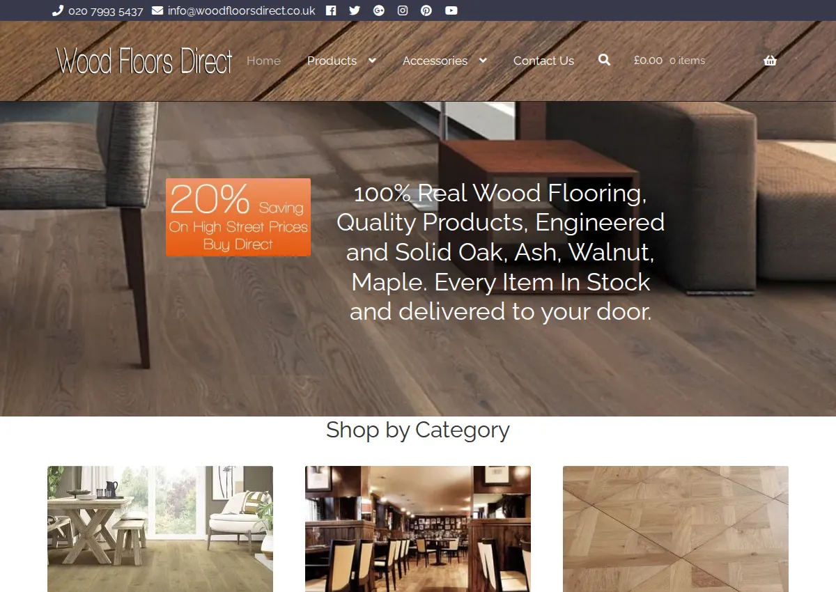 Store homepage