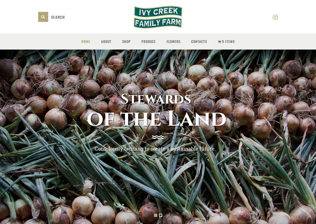 Store homepage