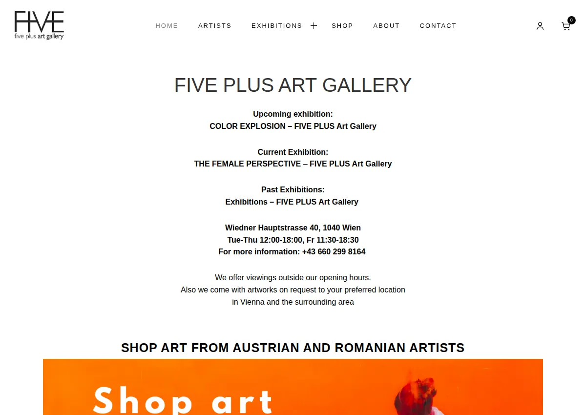 Store homepage