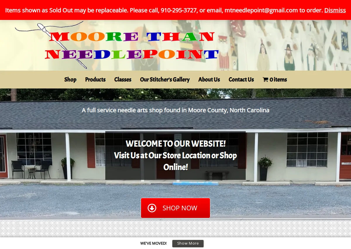 Store homepage