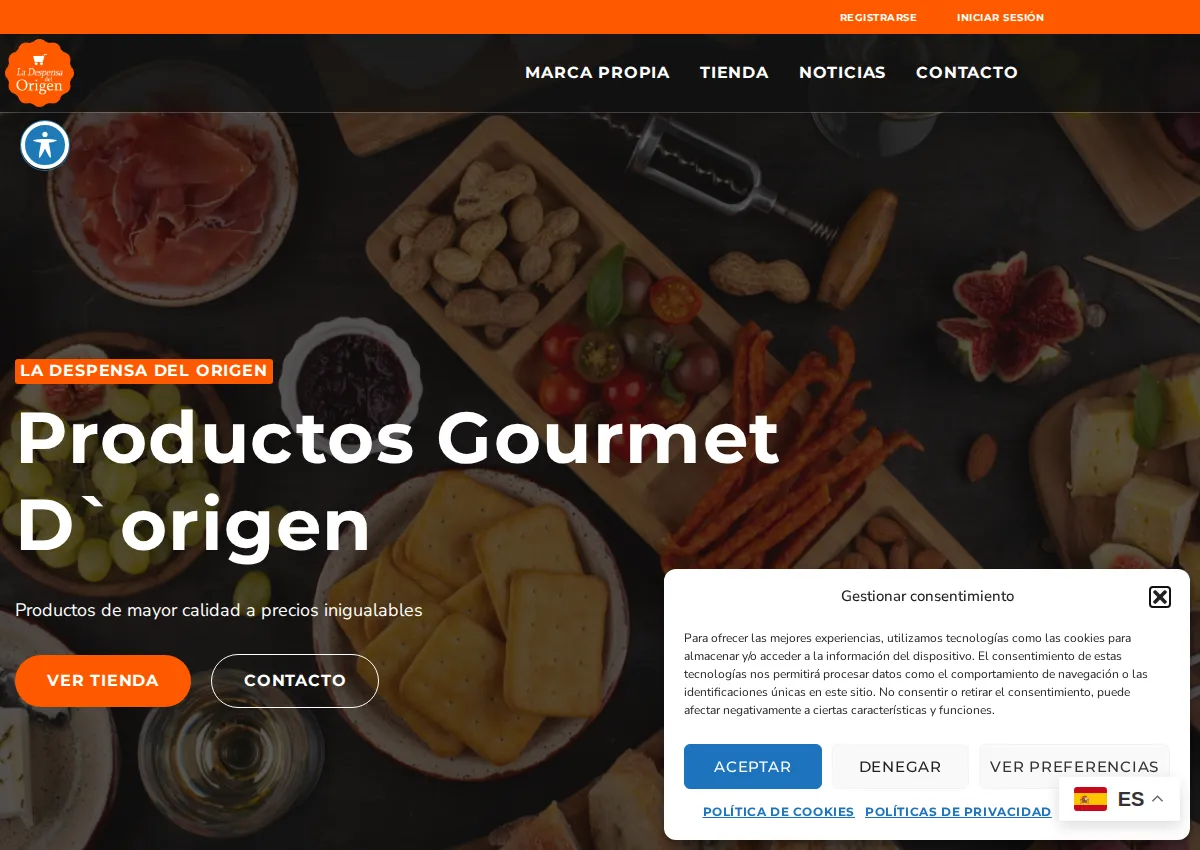 Store homepage