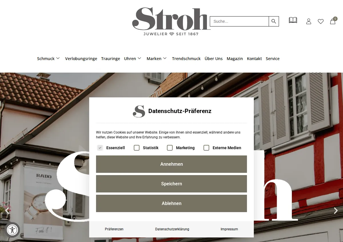Store homepage