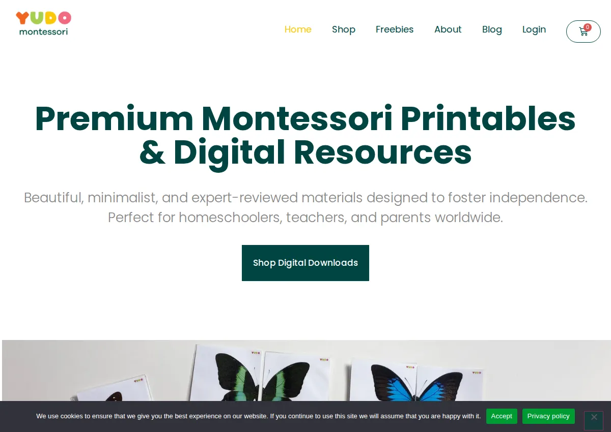 Store homepage