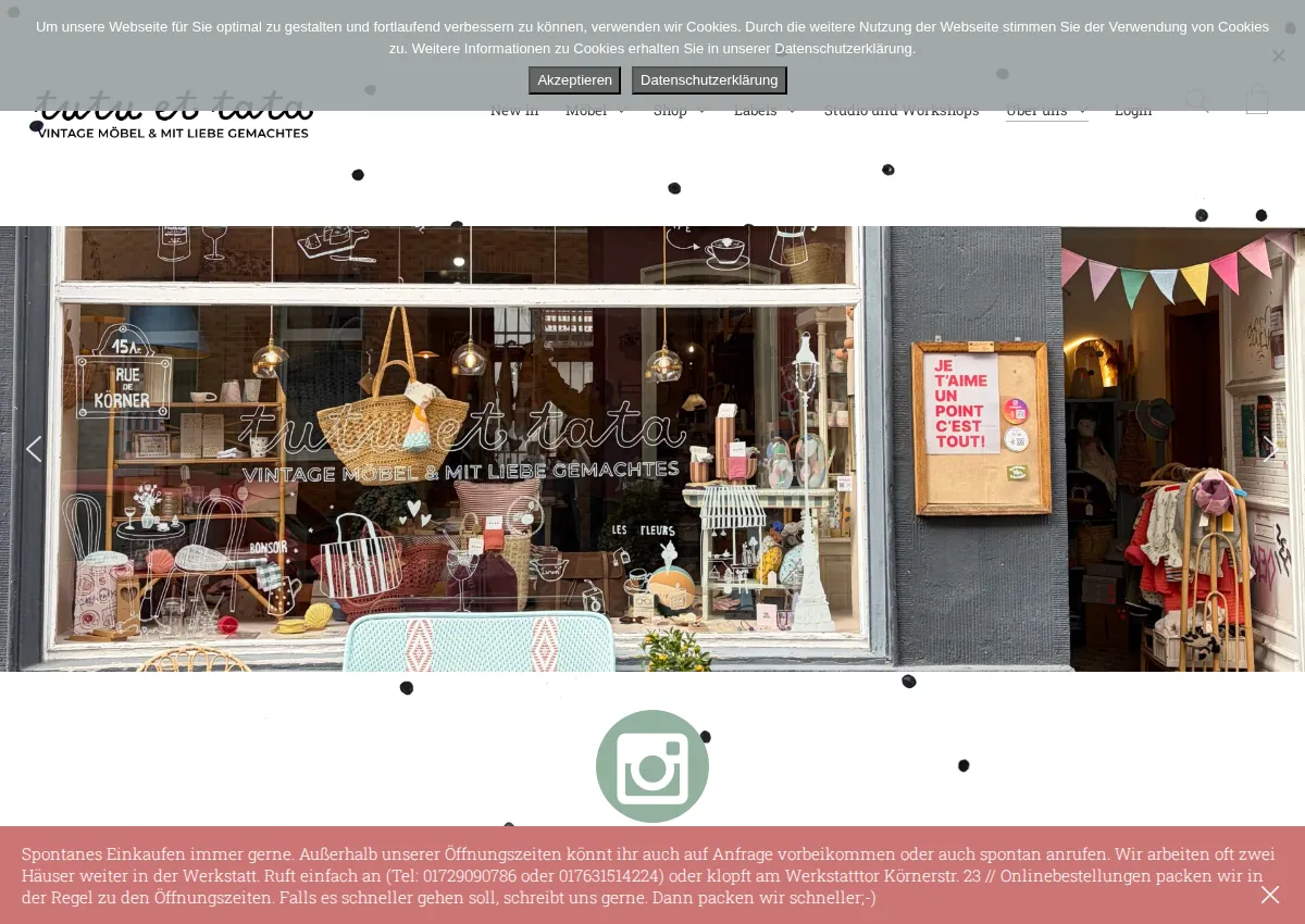 Store homepage