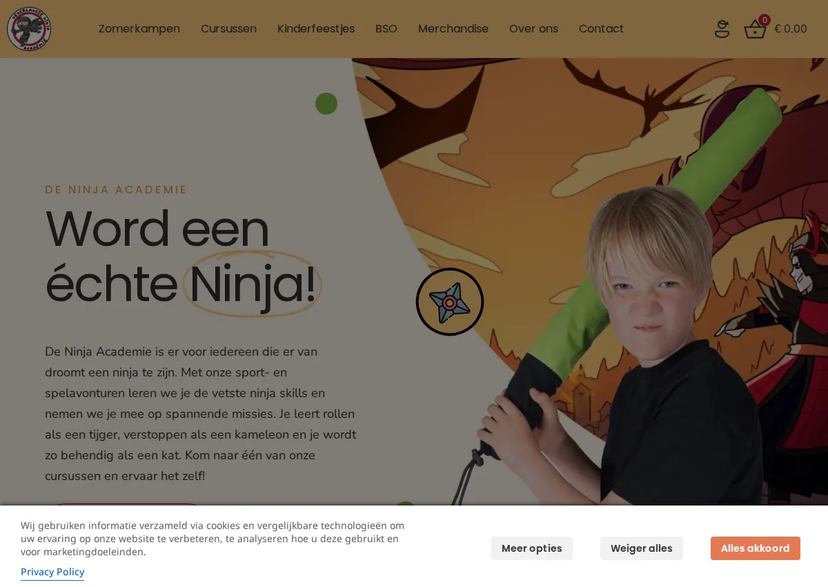 Store homepage