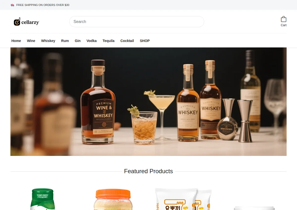 Store homepage