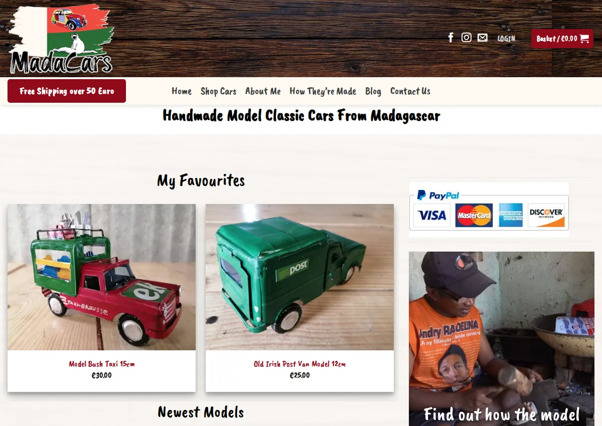 Store homepage