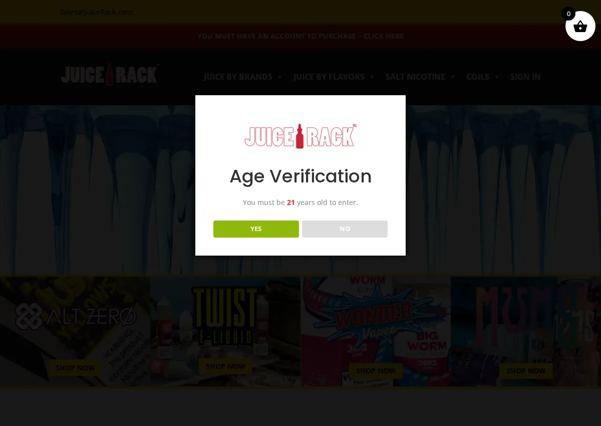 Store homepage