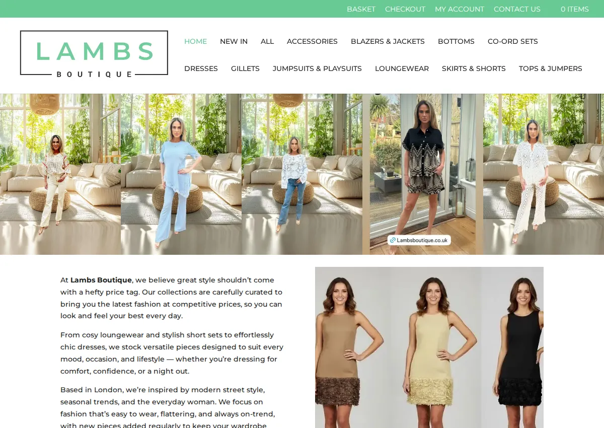 Store homepage