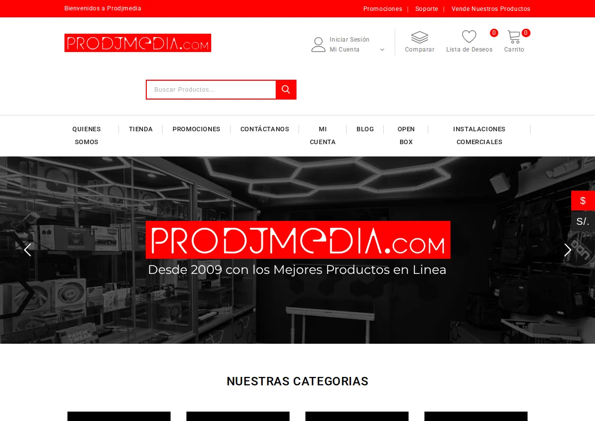Store homepage