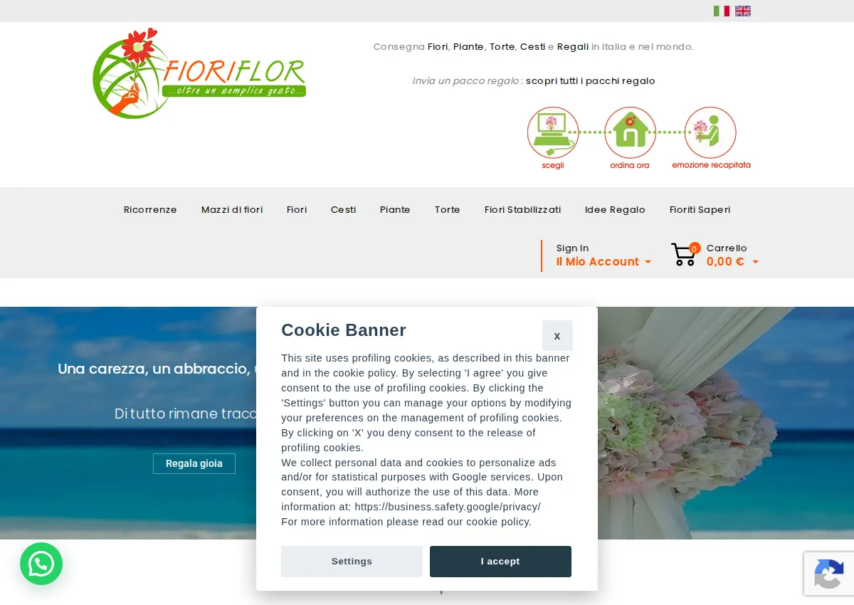 Store homepage