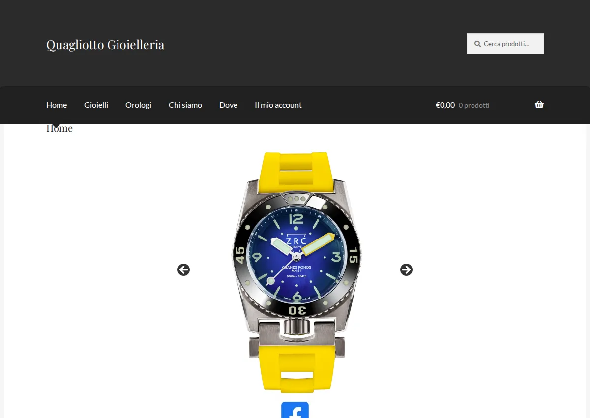 Store homepage