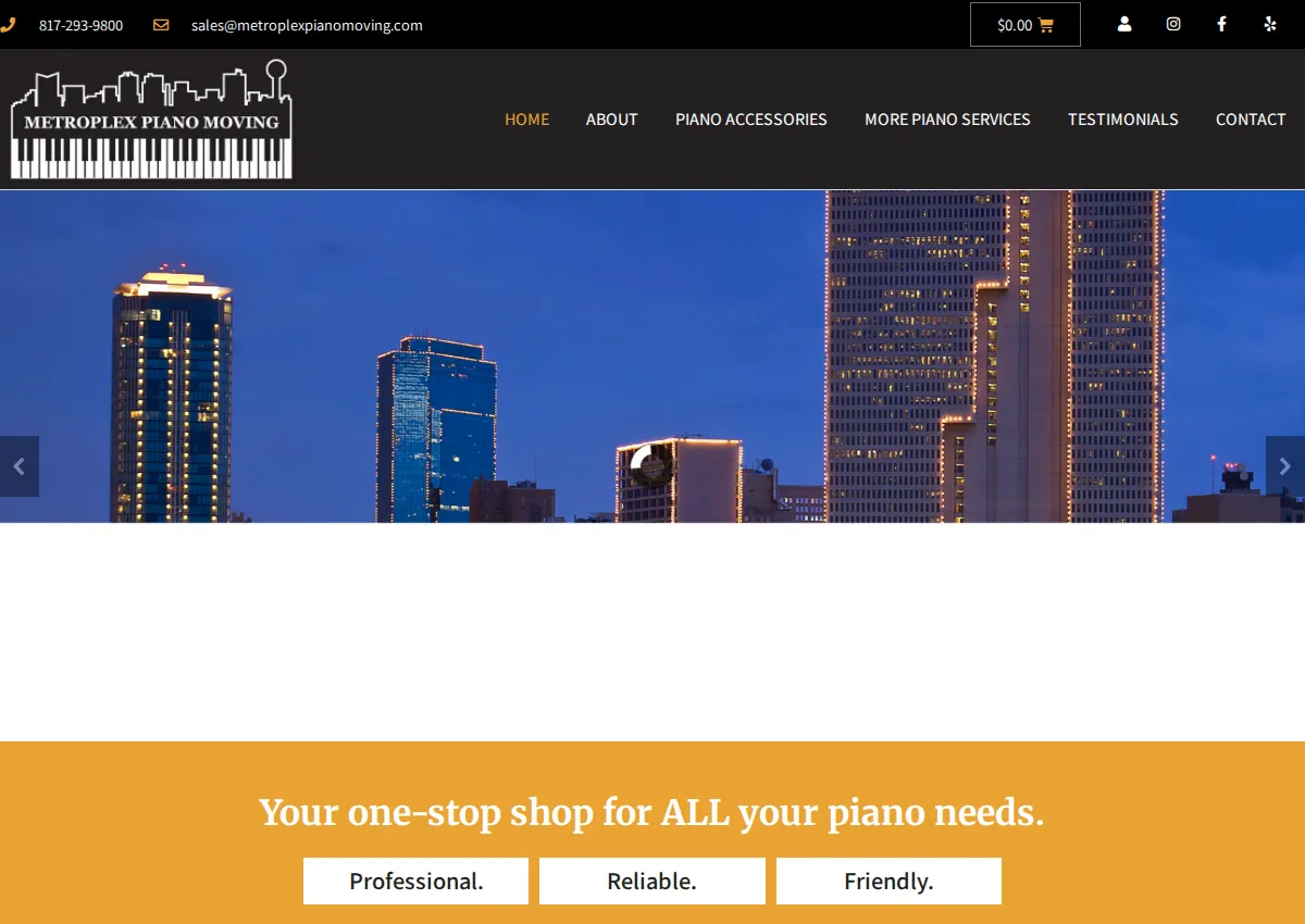 Store homepage