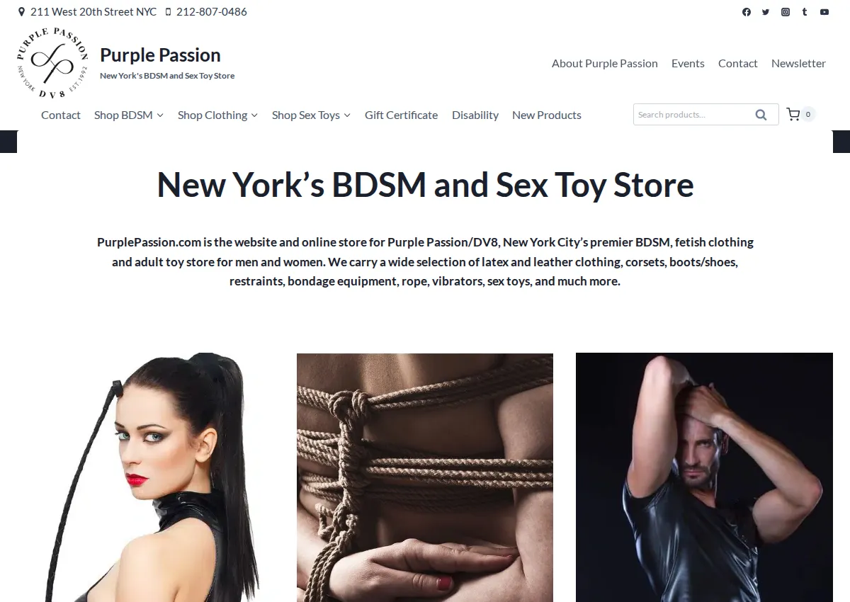 Store homepage