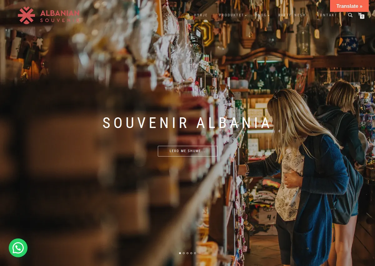 Store homepage