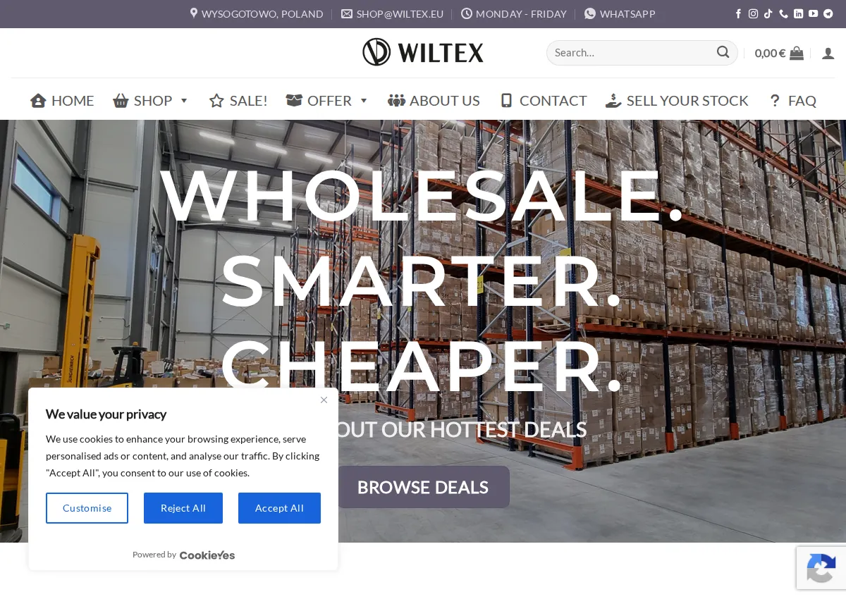 Store homepage