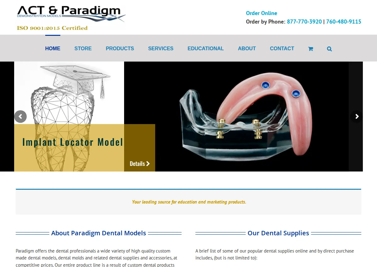Store homepage