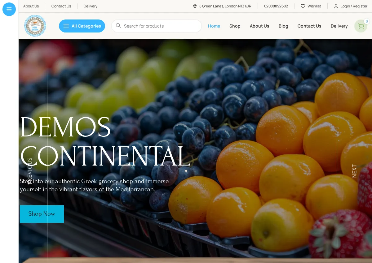 Store homepage