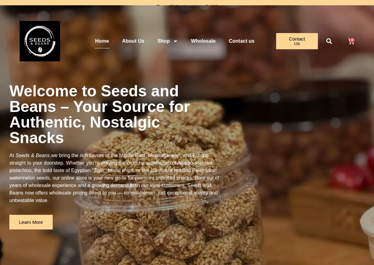 Store homepage