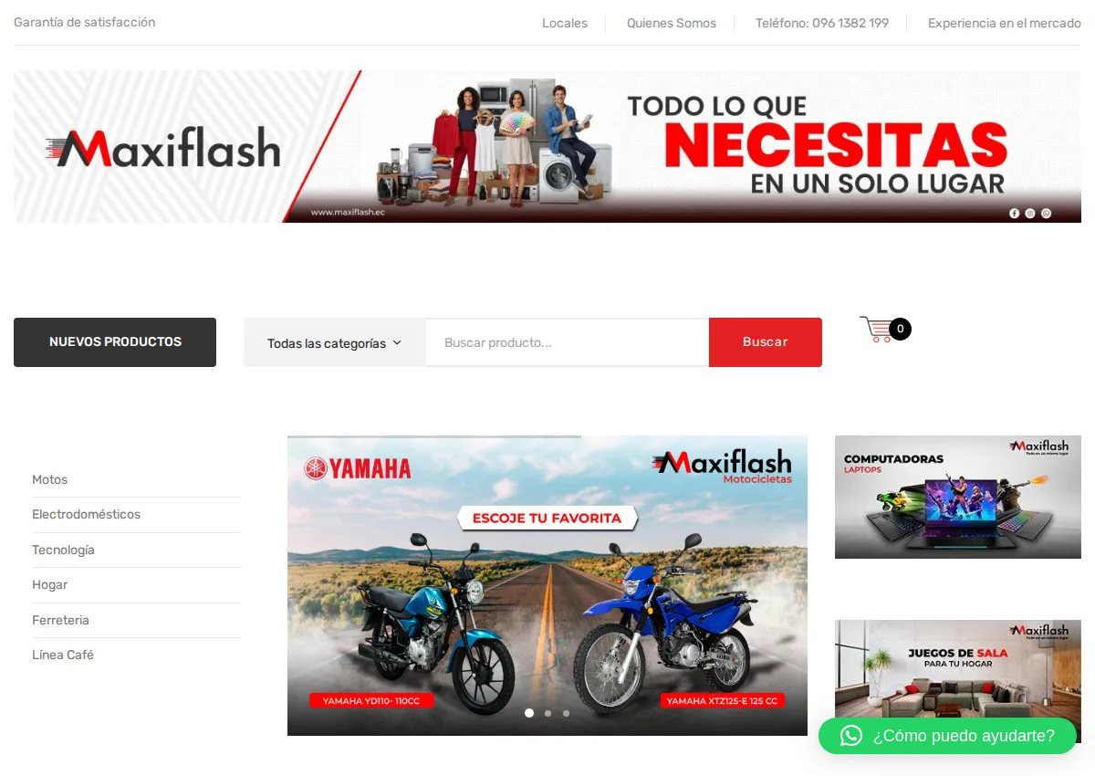 Store homepage