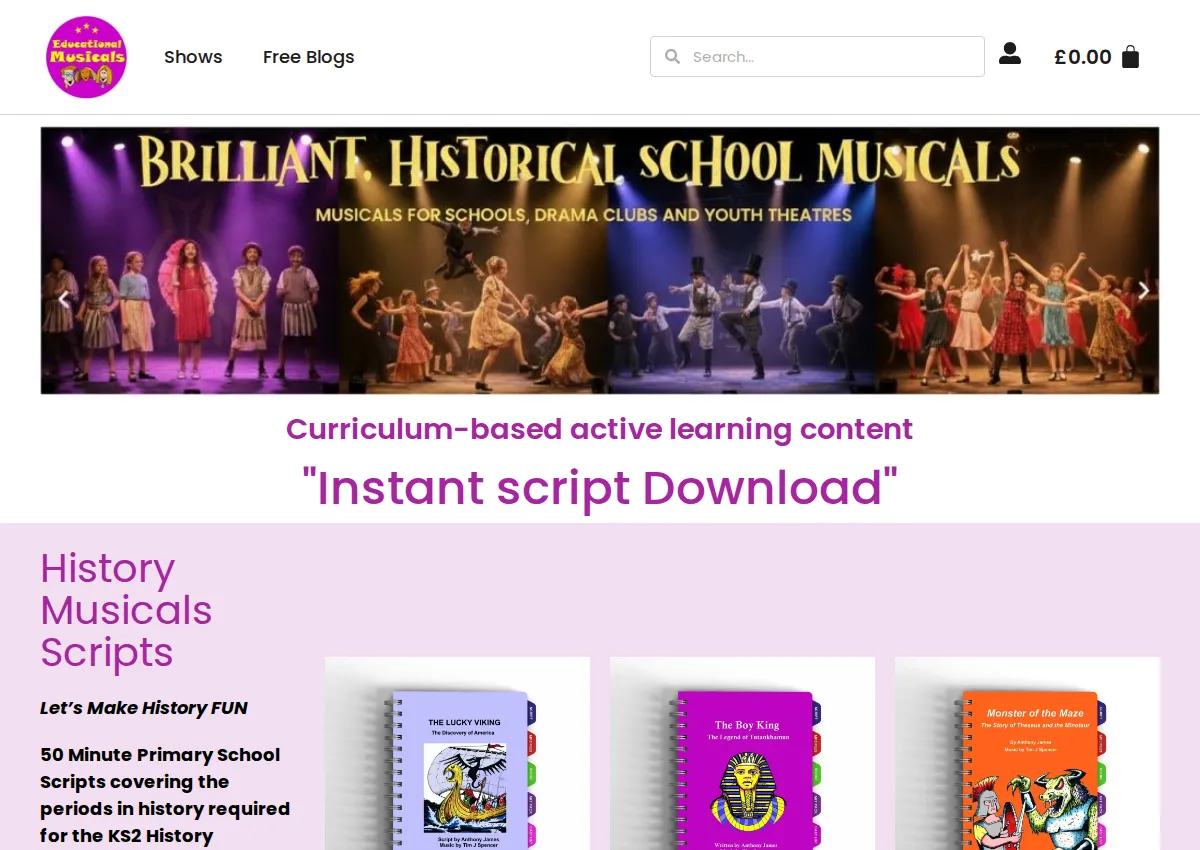 Store homepage