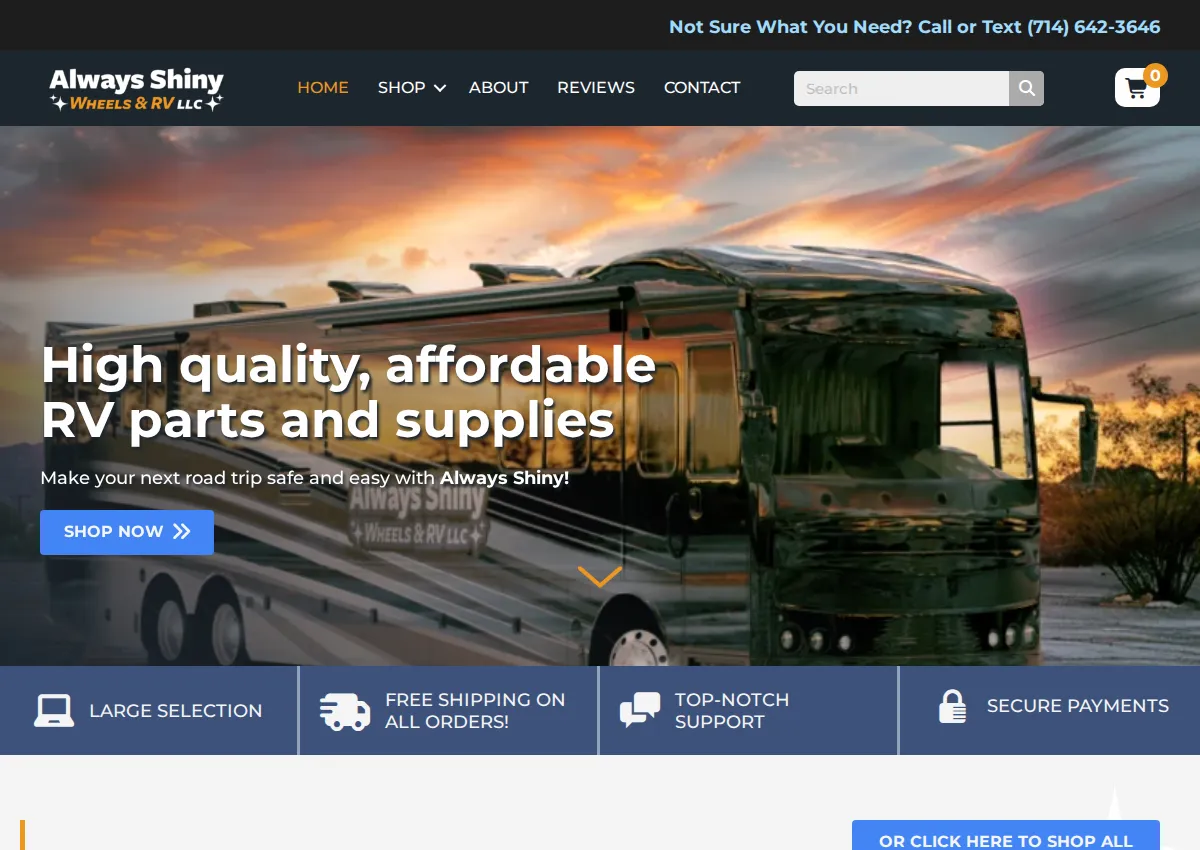 Store homepage