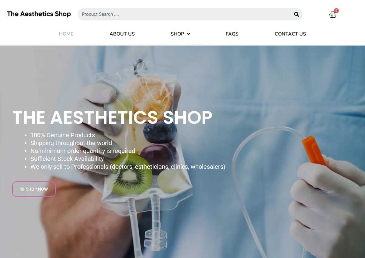 Store homepage