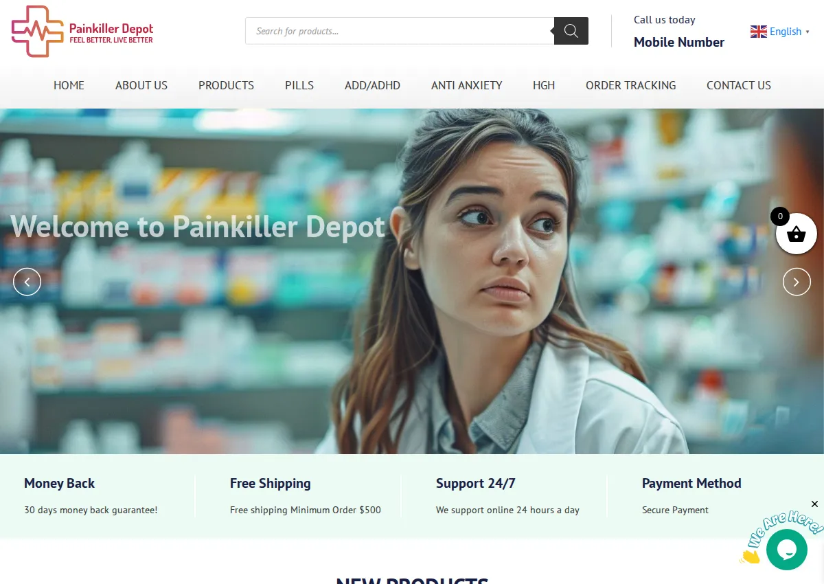Store homepage