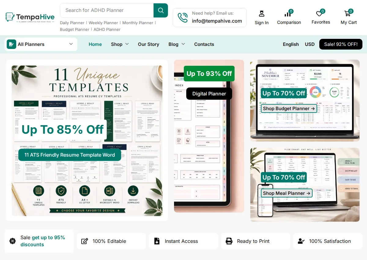 Store homepage