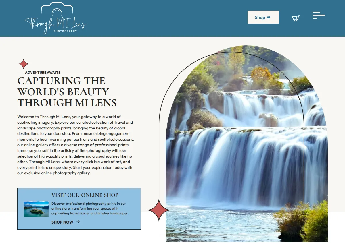 Store homepage