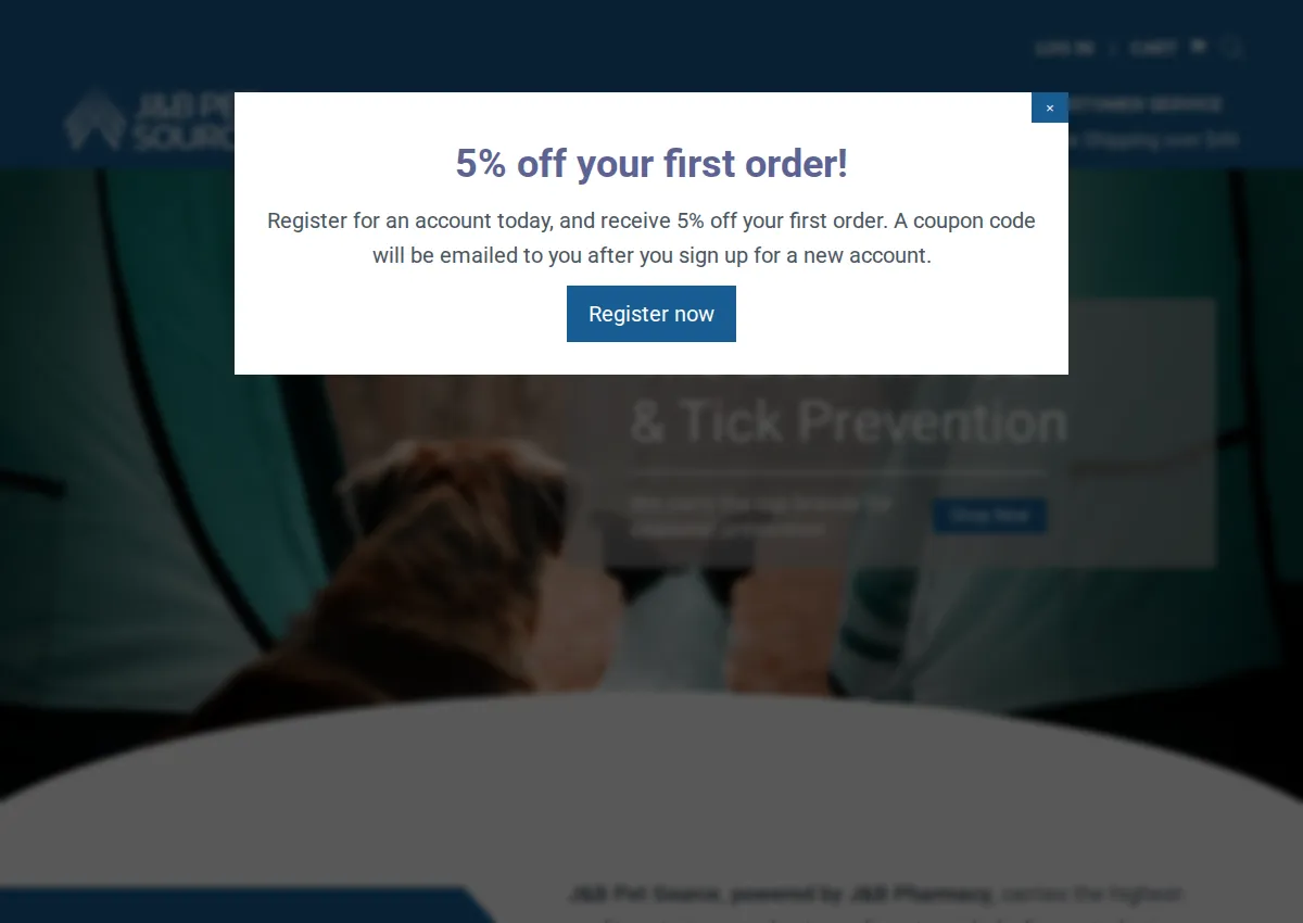 Store homepage