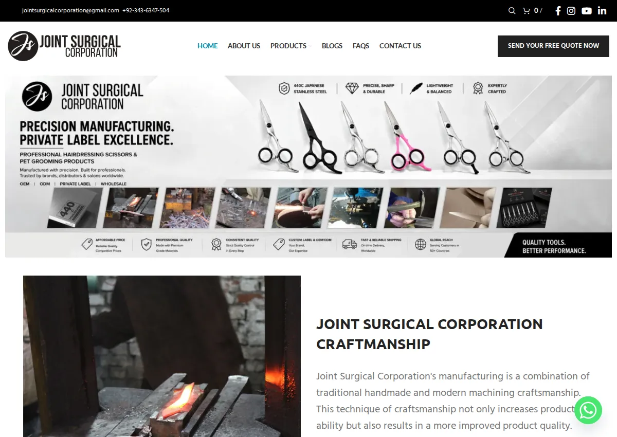 Store homepage