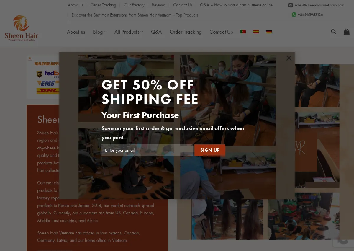 Store homepage