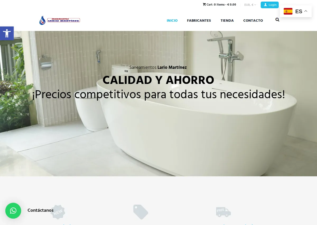 Store homepage