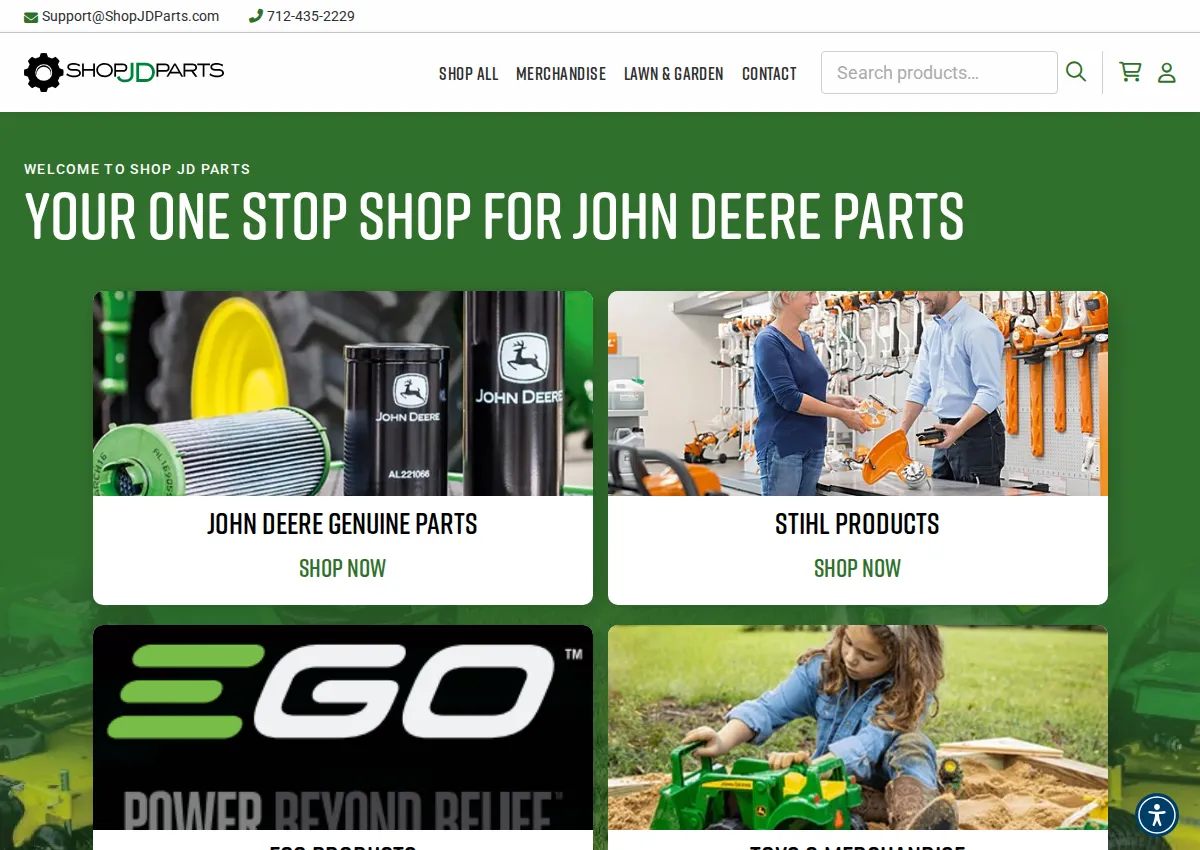 Store homepage
