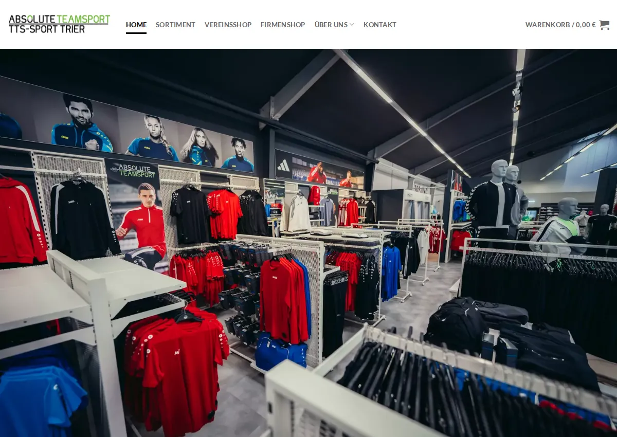 Store homepage