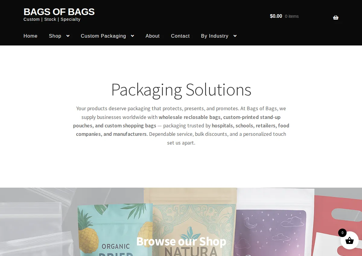 Store homepage