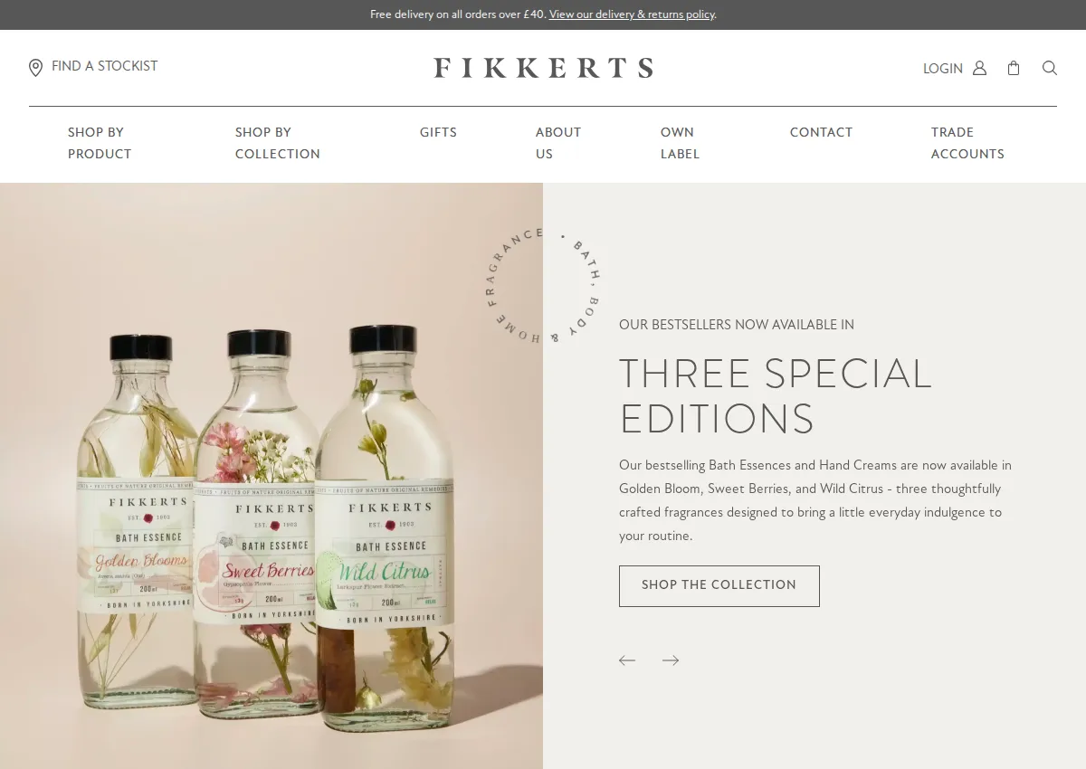 Store homepage