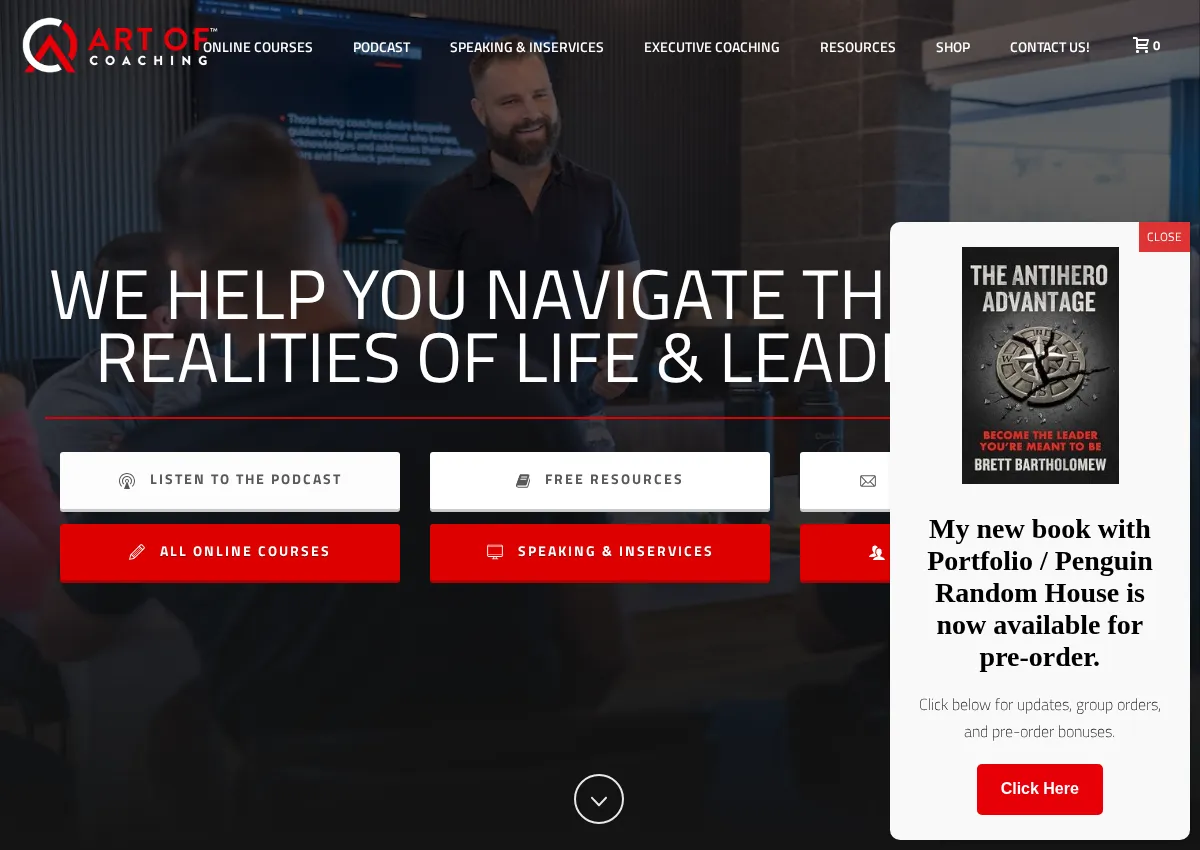 Store homepage