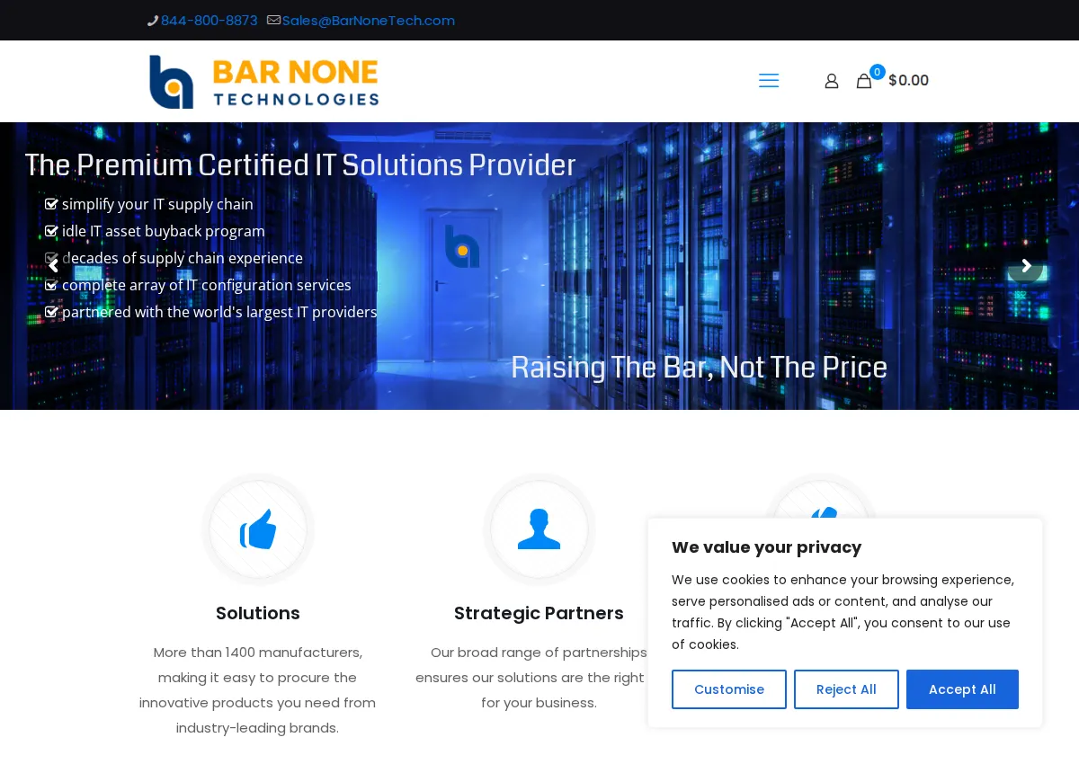 Store homepage