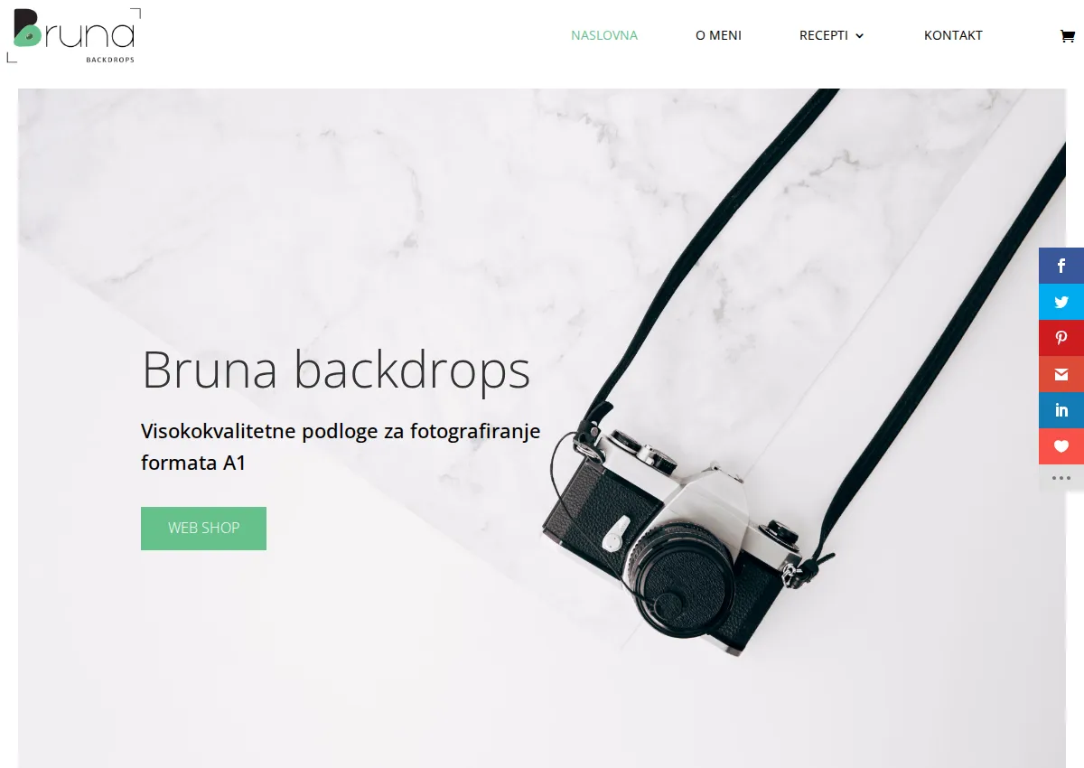 Store homepage