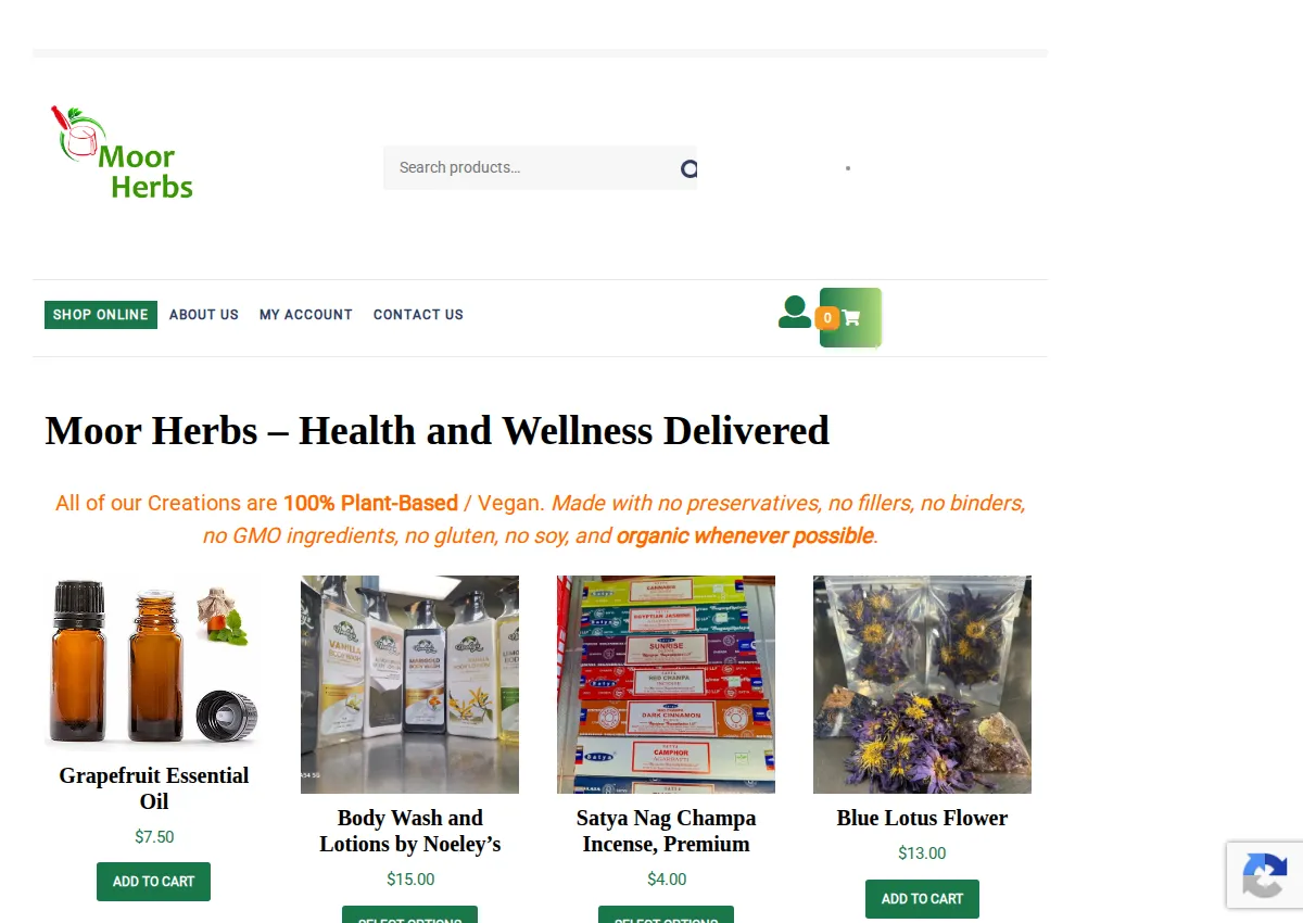 Store homepage