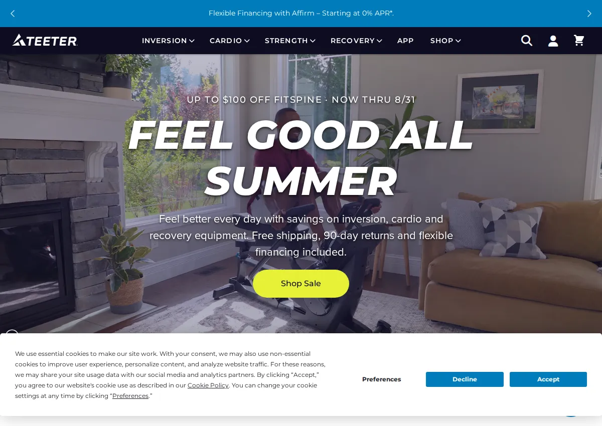 Store homepage